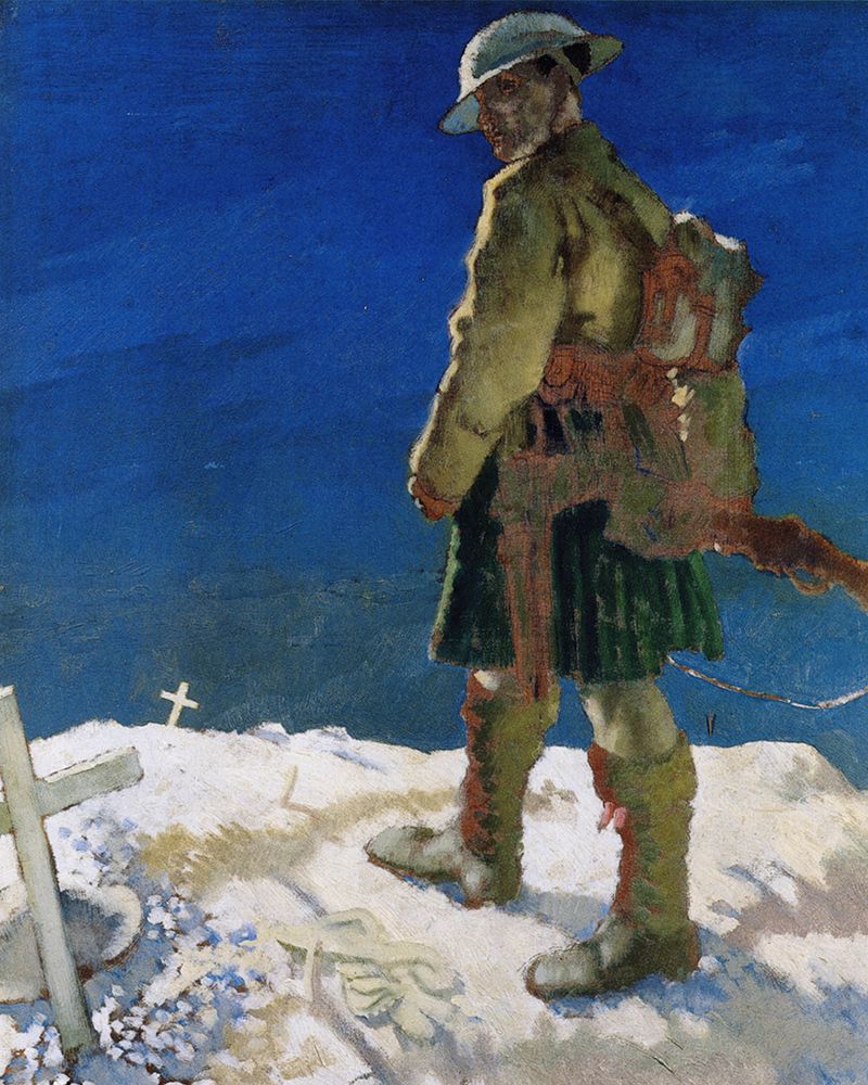 Highlander Passing a Grave 1917 art print by William Orpen for $57.95 CAD