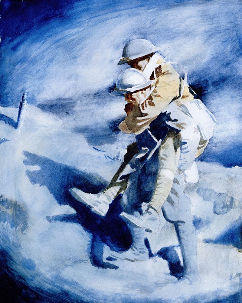 Poilu and Tommy 1917 art print by William Orpen for $57.95 CAD