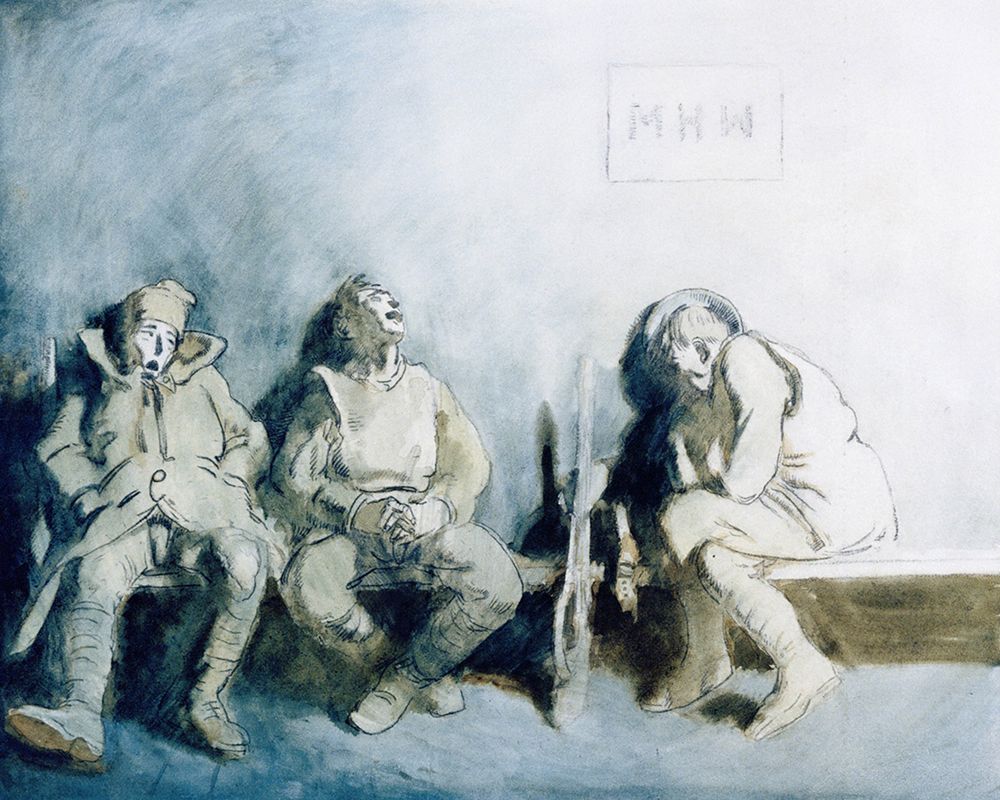 Receiving room, 42nd Stationary Hospital 1917 art print by William Orpen for $57.95 CAD