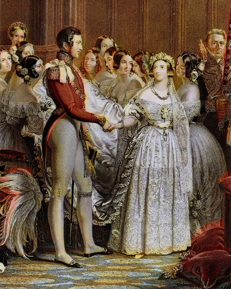Engraving of the wedding of Victoria And Albert in 1840 art print by Anon for $57.95 CAD
