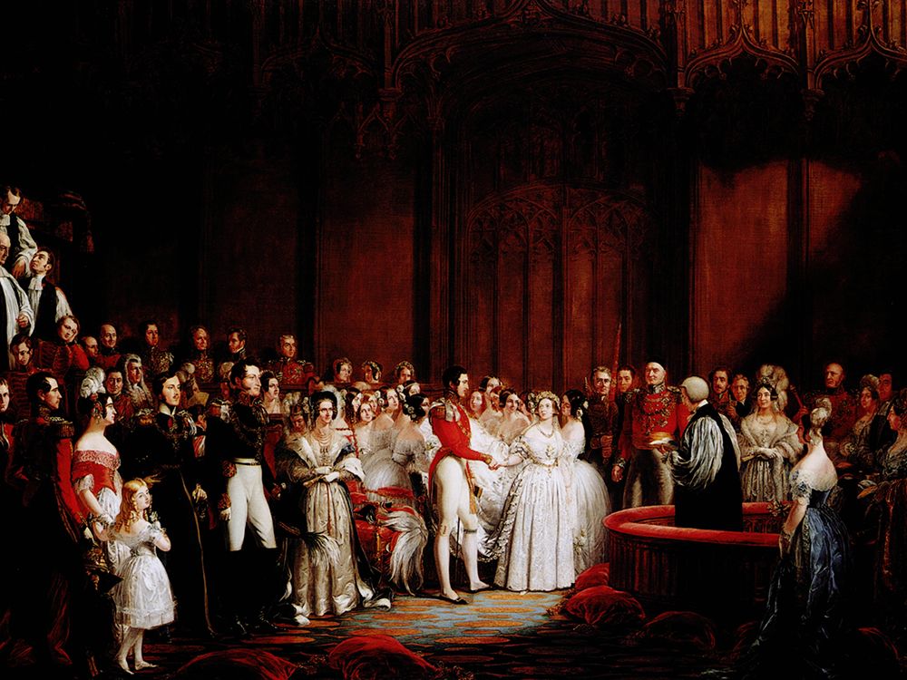 Marriage of Victoria and Albert 1840 art print by George Hayter for $57.95 CAD