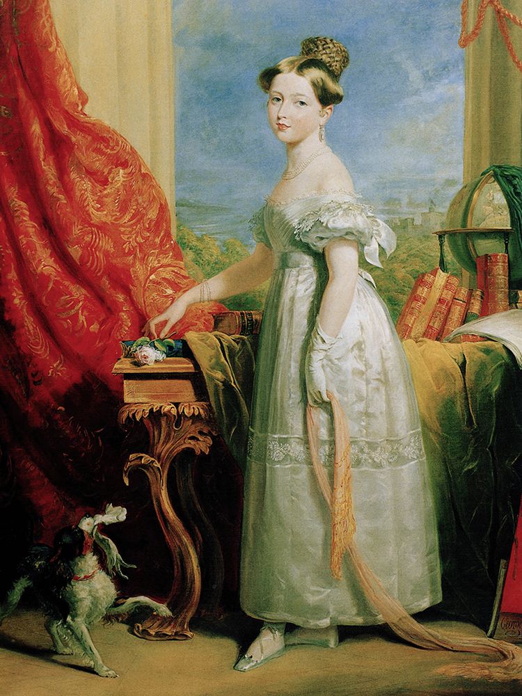 Queen Victoria aged 14 with her dog Dash art print by George Hayter for $57.95 CAD