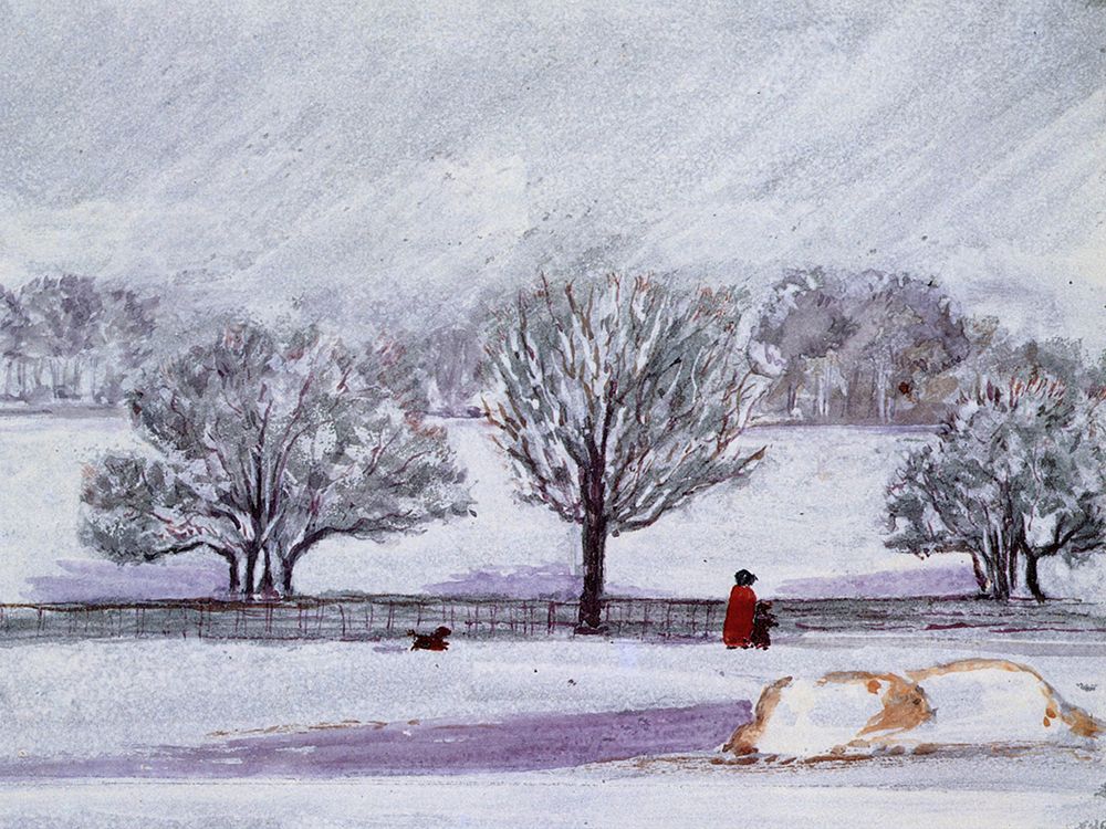 Snow Outside Osborne House 1847 art print by Queen Victoria Collection for $57.95 CAD