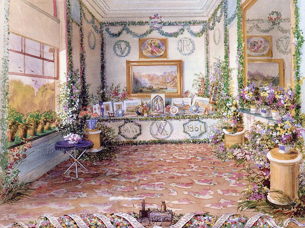 Last of Queen Victorias Birthday Tables at Osborne 1861 art print by James Roberts for $57.95 CAD