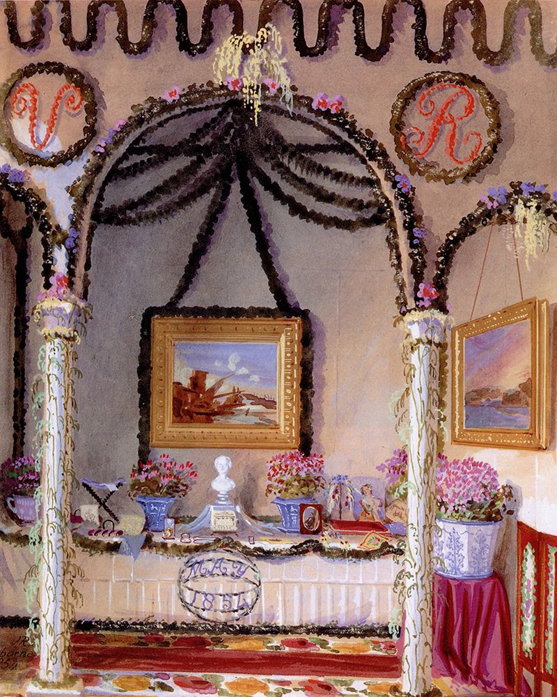 Queen Victorias Birthday Table 1854 art print by James Roberts for $57.95 CAD