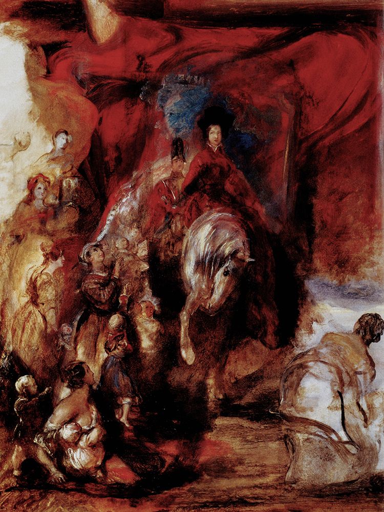 Queen Victoria on Horseback 1840 art print by David Wilkie for $57.95 CAD