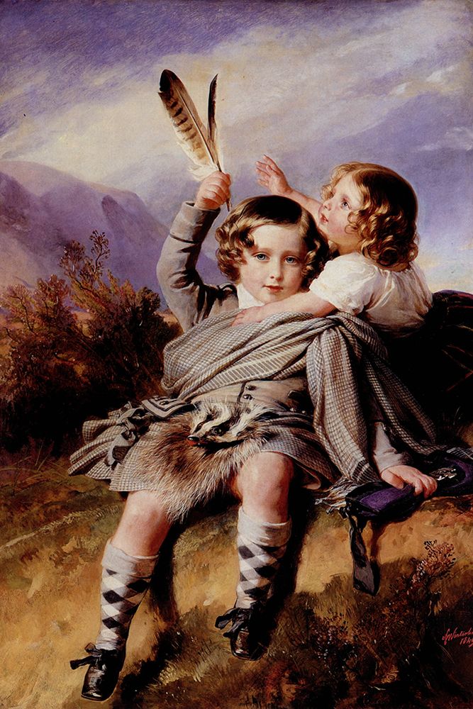 Lenchen, Helena and Affie 1849 art print by Franz Xaver Winterhalter for $57.95 CAD