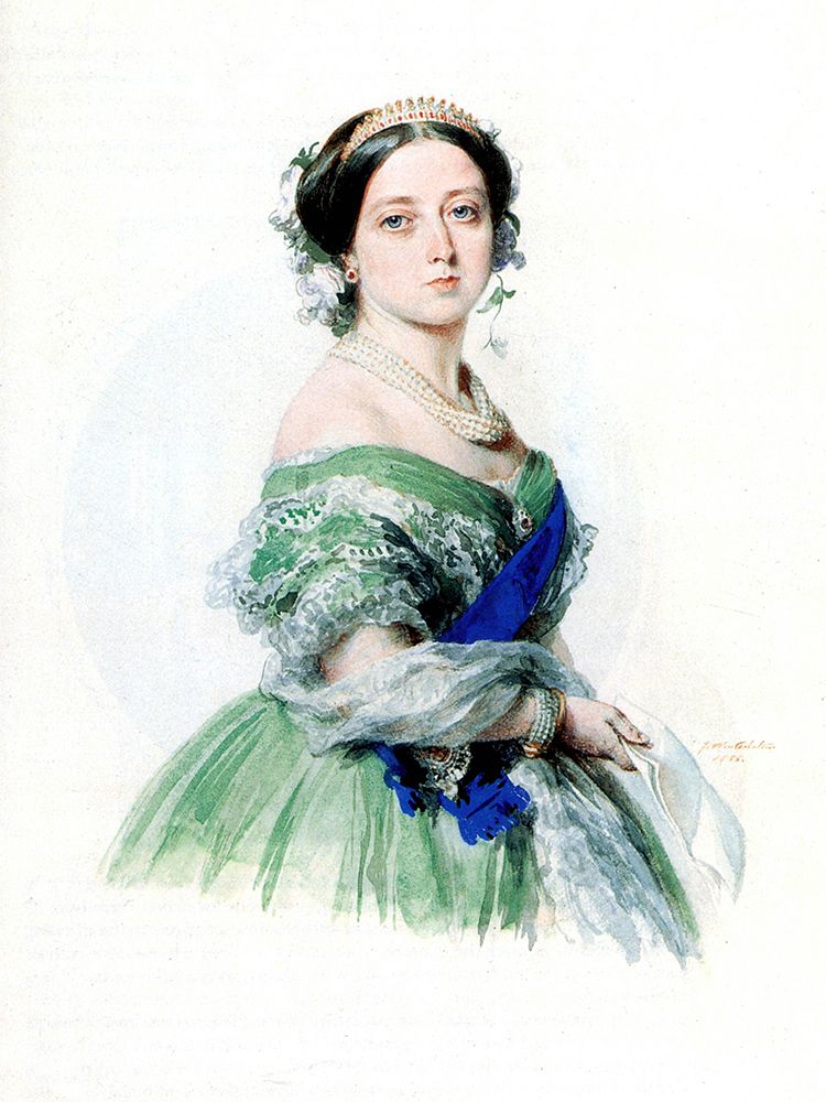 Queen Victoria 1855 art print by Franz Xaver Winterhalter for $57.95 CAD