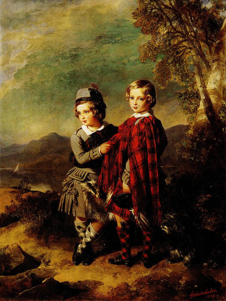 Victorias Eldest Son, Albert Edward VII with Prince Alfred art print by Franz Xaver Winterhalter for $57.95 CAD