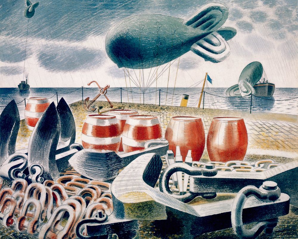 Barrage Balloons at Sea 1940 art print by Eric Ravilious for $57.95 CAD
