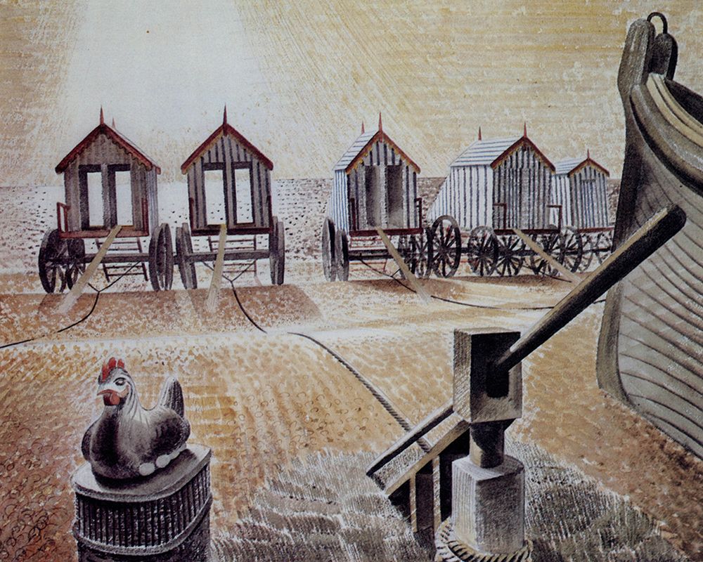 Bathing Machines ca 1938 art print by Eric Ravilious for $57.95 CAD