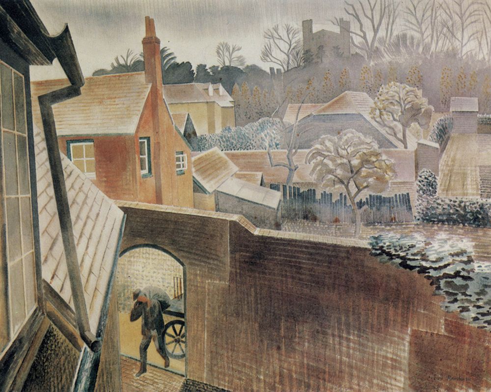 Castle Hedingham ca 1936 art print by Eric Ravilious for $57.95 CAD
