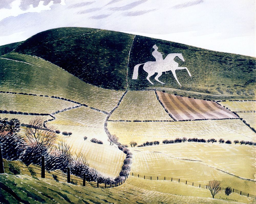Chalk figure near Weymouth 1939 art print by Eric Ravilious for $57.95 CAD