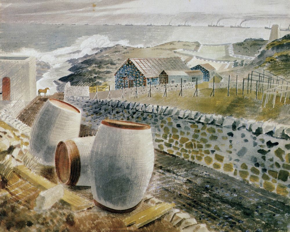 Convoy Passing an Island 1941 art print by Eric Ravilious for $57.95 CAD