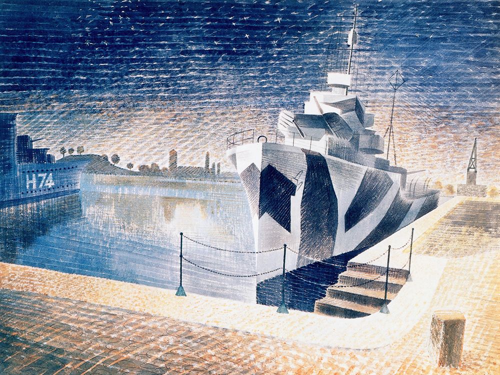 Destroyers at Night 1940 art print by Eric Ravilious for $57.95 CAD