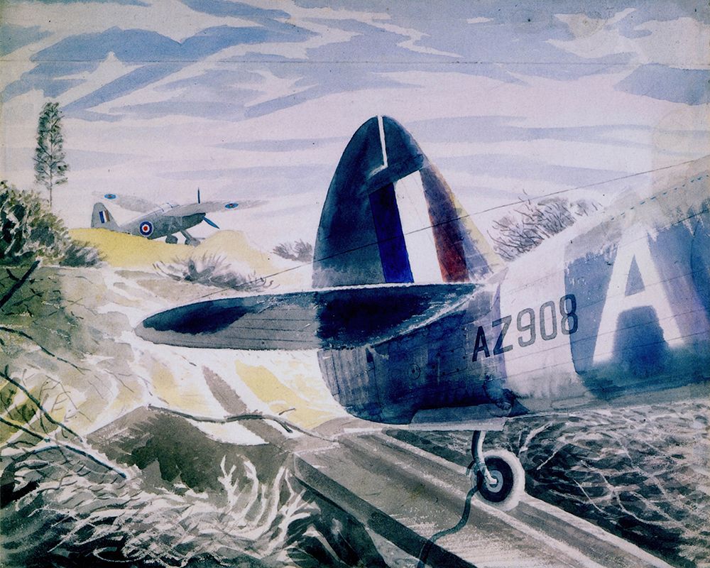 Dispersal Point by a Wood c.1942 art print by Eric Ravilious for $57.95 CAD