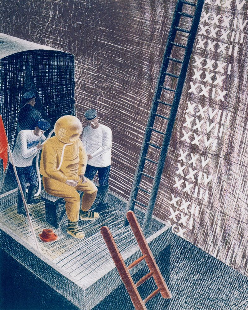 Diver 1941 art print by Eric Ravilious for $57.95 CAD