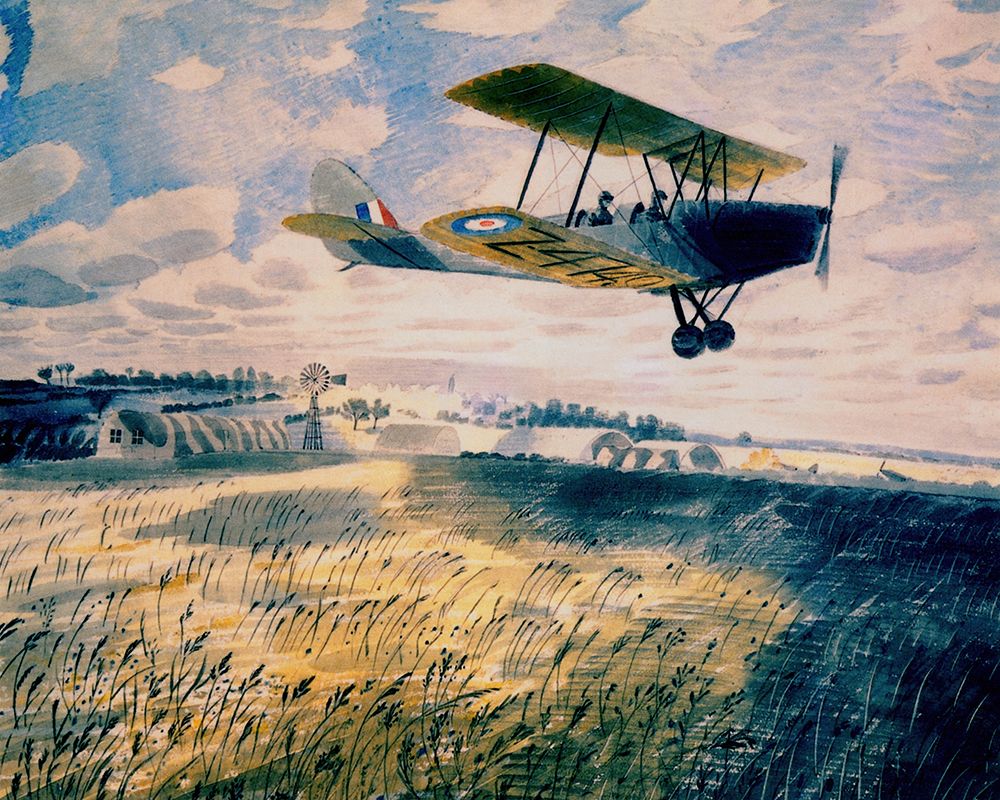 Flying Training School, Sawbridgeworth 1942 art print by Eric Ravilious for $57.95 CAD