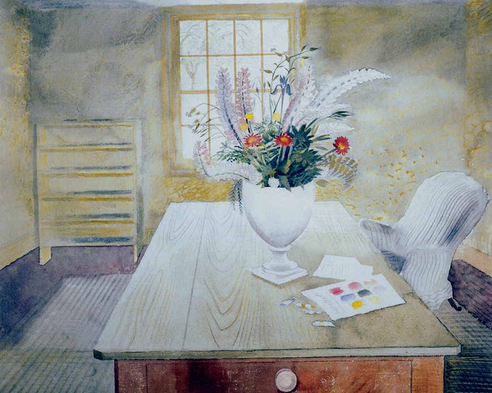 Garden Flowers on a Cottage Table 1941 art print by Eric Ravilious for $57.95 CAD