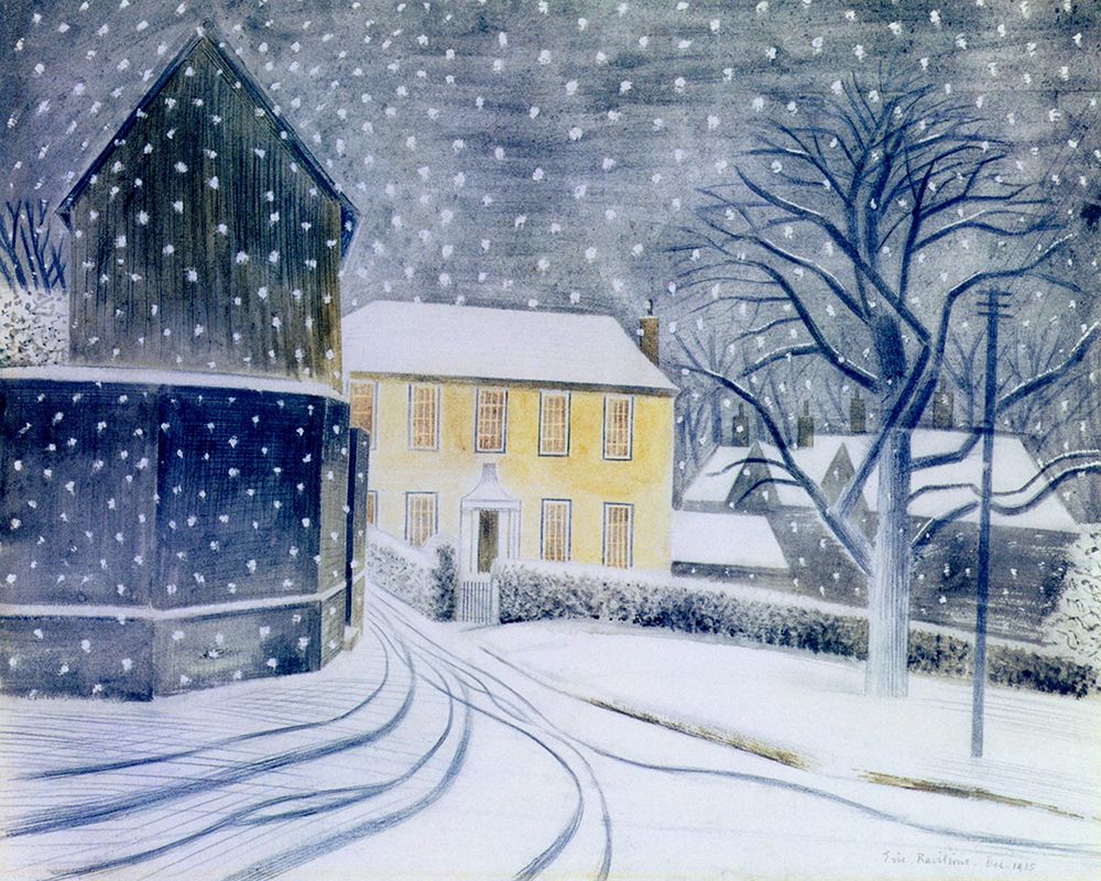 Halstead Road in Snow 1935 art print by Eric Ravilious for $57.95 CAD