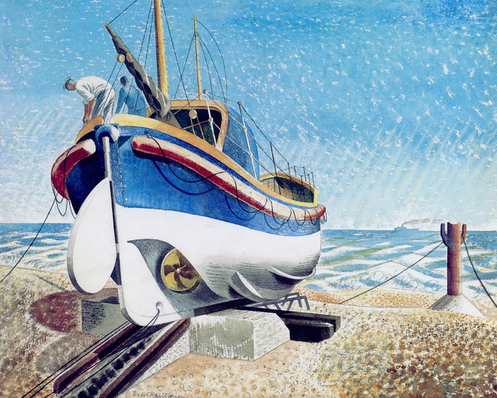 Lifeboat 1938 art print by Eric Ravilious for $57.95 CAD