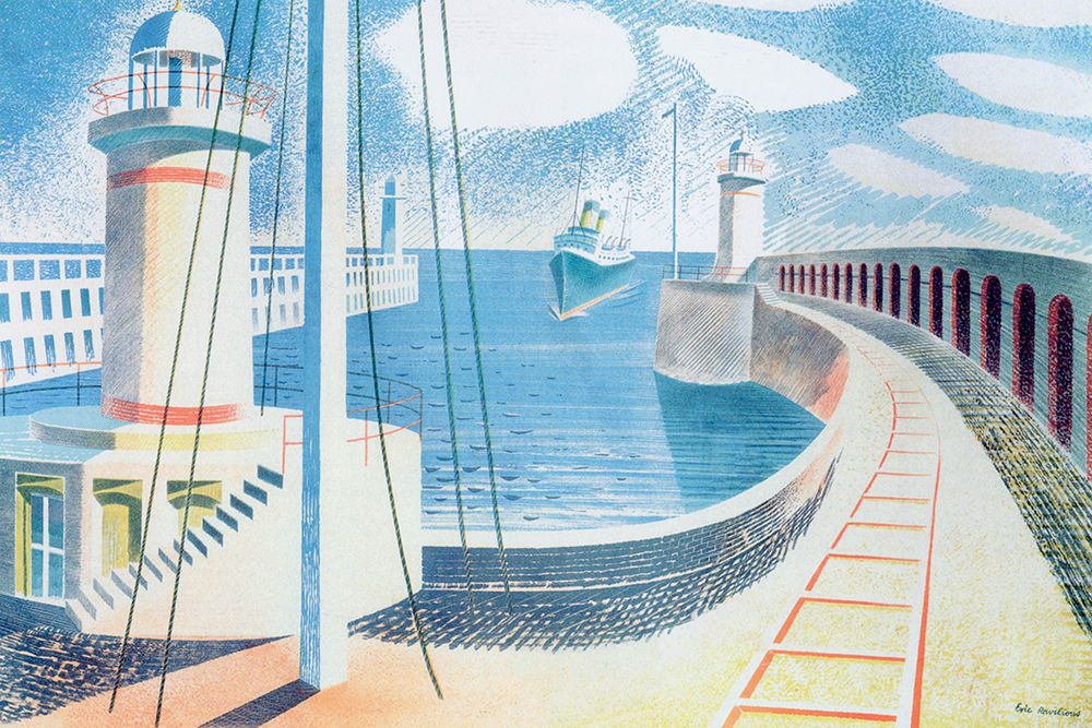 Newhaven Harbour, Homage to Seurat 1935 art print by Eric Ravilious for $57.95 CAD