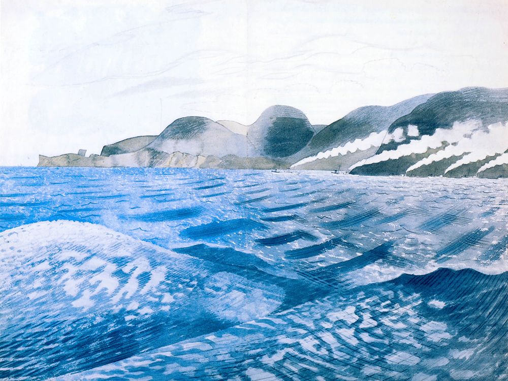 Scarpa Flow, Unfinished 1940 art print by Eric Ravilious for $57.95 CAD