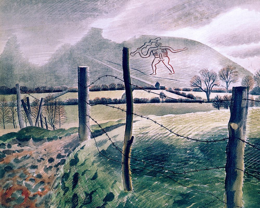 The Cerne Abbas Giant 1939 art print by Eric Ravilious for $57.95 CAD