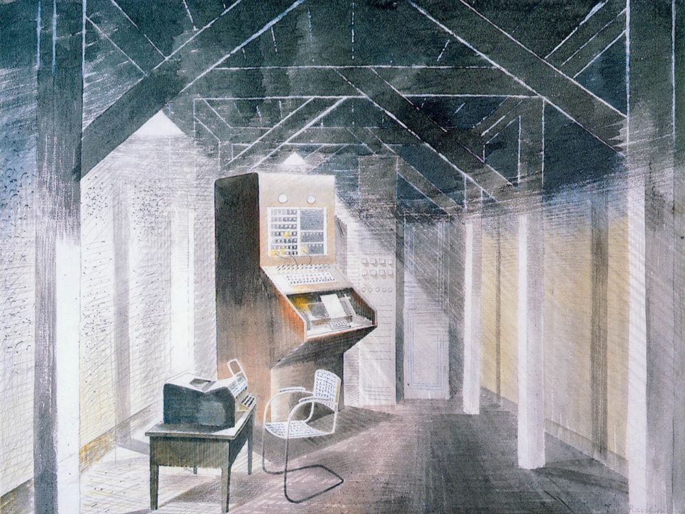 The Teleprinter Room 1941 art print by Eric Ravilious for $57.95 CAD