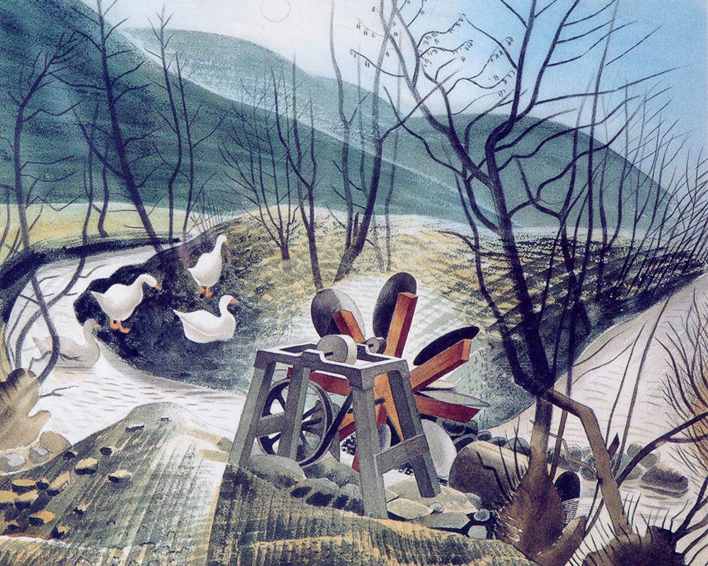 Waterwheel 1938 art print by Eric Ravilious for $57.95 CAD