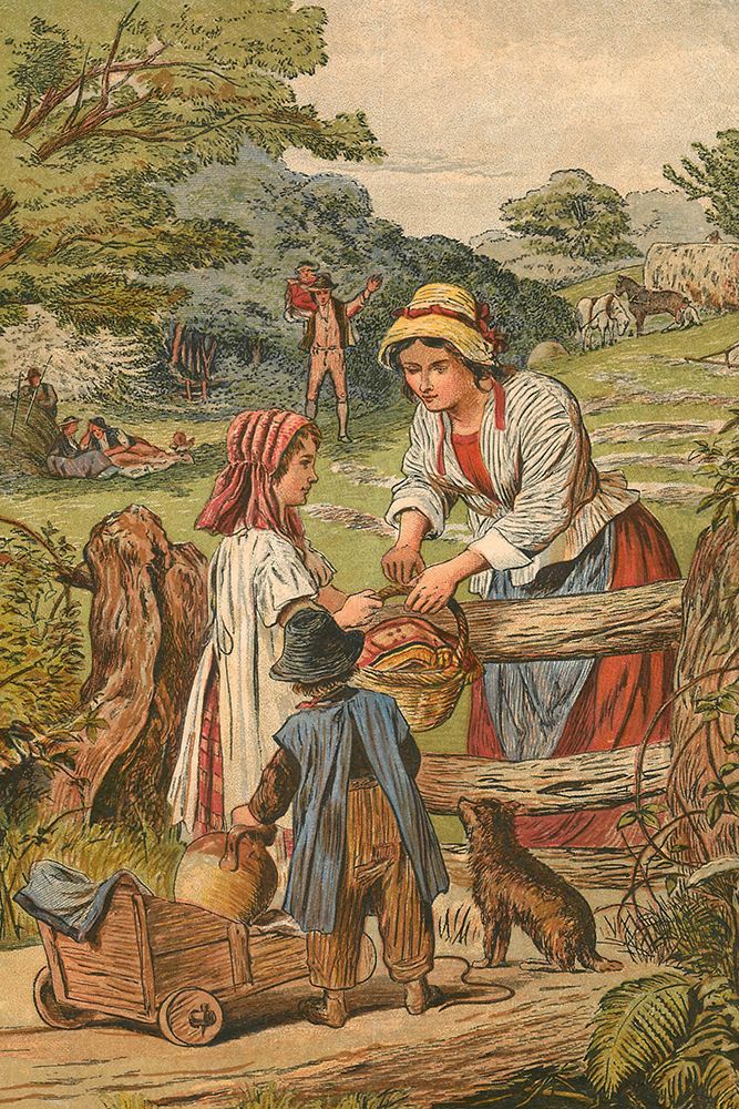 1870 vol. 26 - Delivering Lunch art print by London Almanack for $57.95 CAD