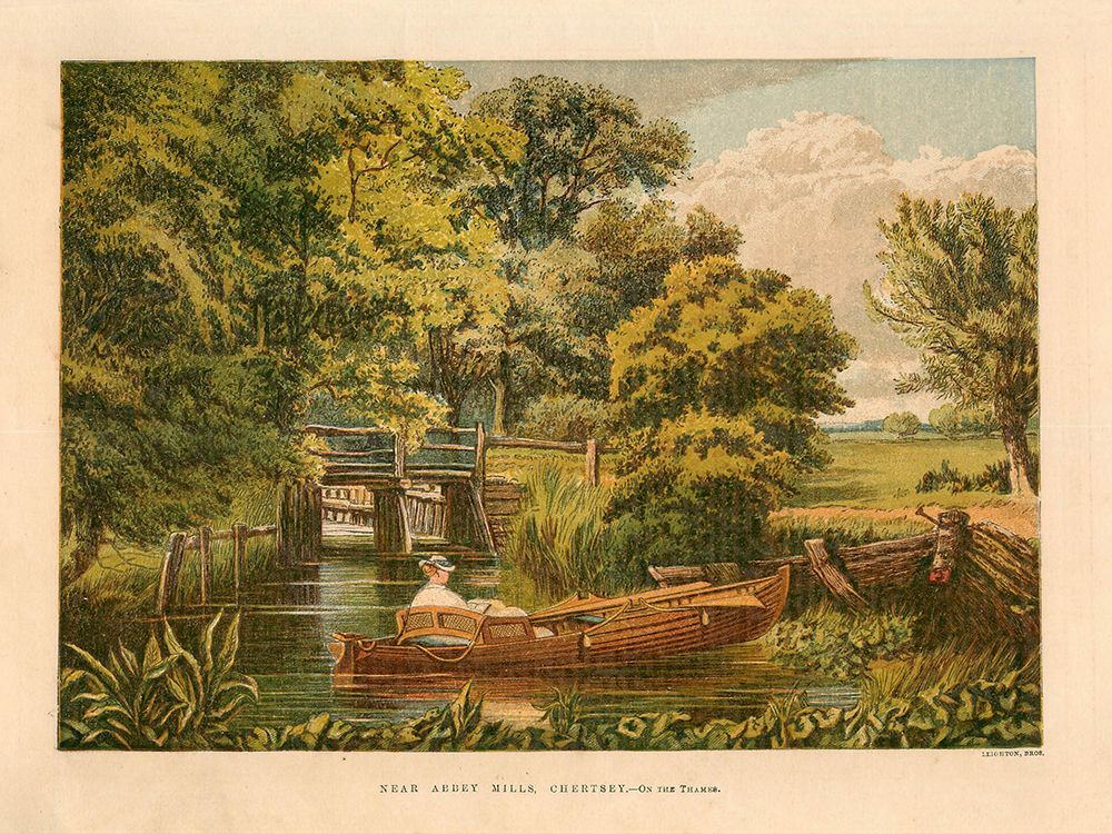 1874 vol. 30 - Near Abbey Mills, Chertsey art print by London Almanack for $57.95 CAD