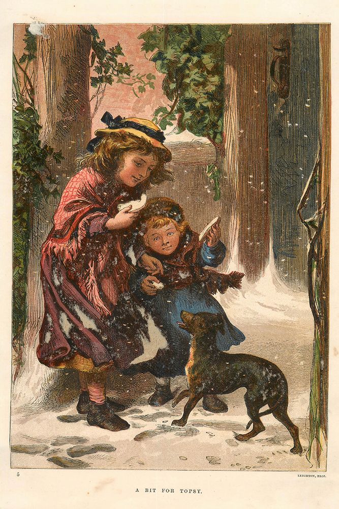 1876 vol. 32 - Winter children art print by London Almanack for $57.95 CAD