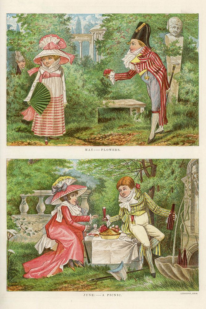1879 vol. 35 - May Flowers, June picnic art print by London Almanack for $57.95 CAD
