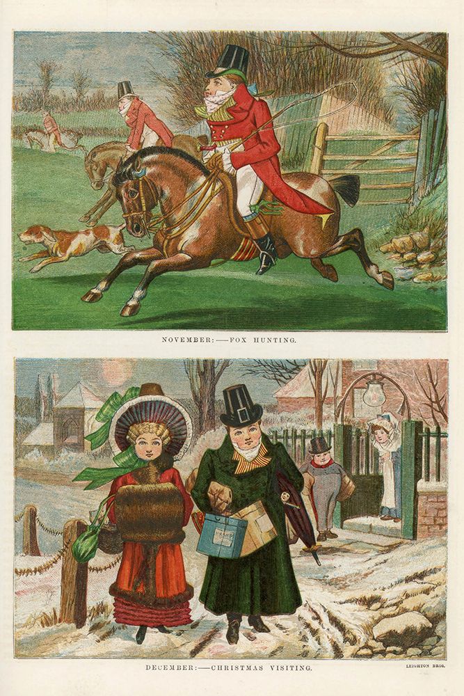 1879 vol. 35 - Nov hunting, December Christmas art print by London Almanack for $57.95 CAD
