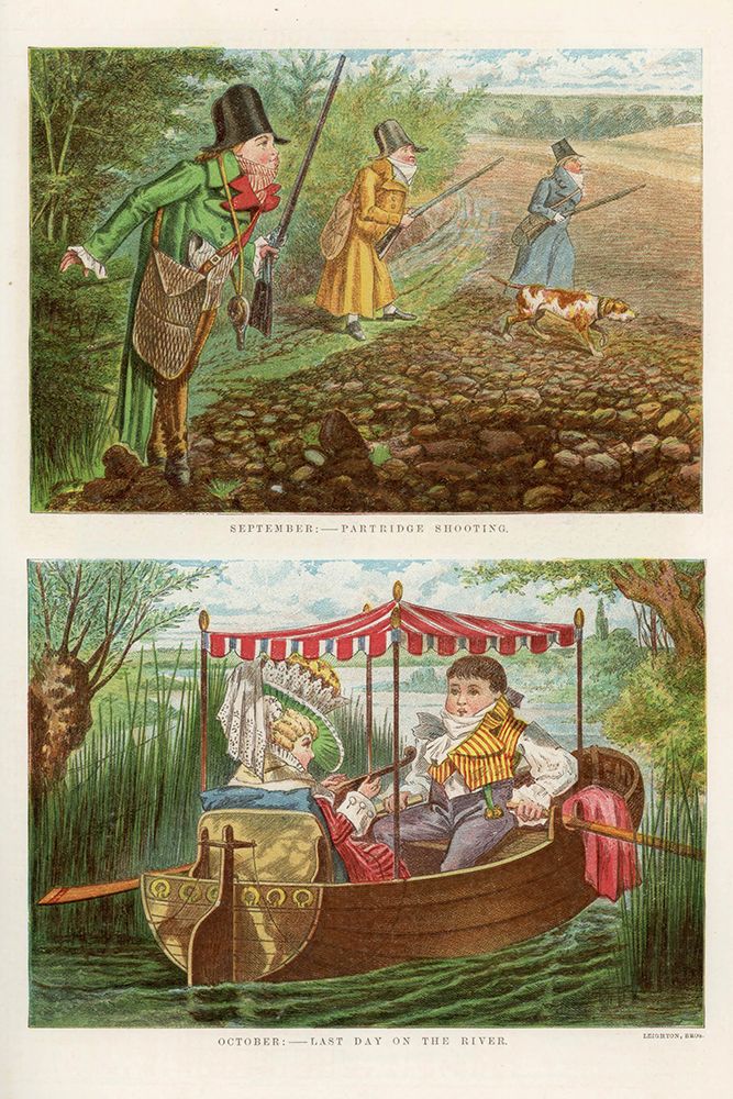 1879 vol. 35 - Sept shooting, Oct last time on the river art print by London Almanack for $57.95 CAD