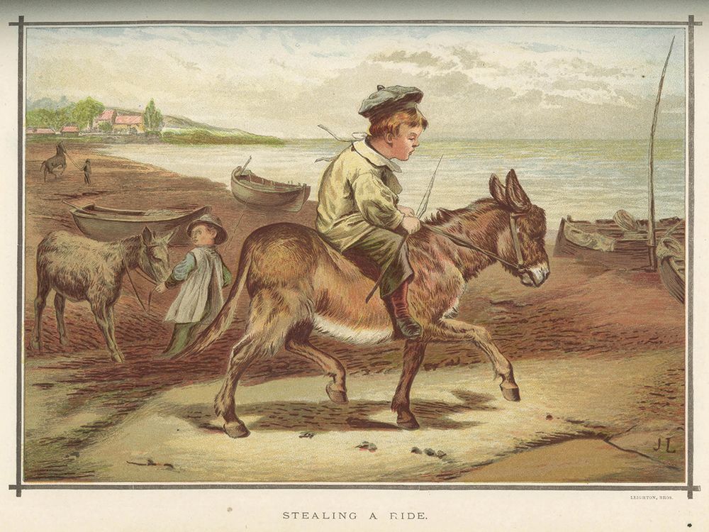 1884 vol. 40 - Donkey ride art print by London Almanack for $57.95 CAD