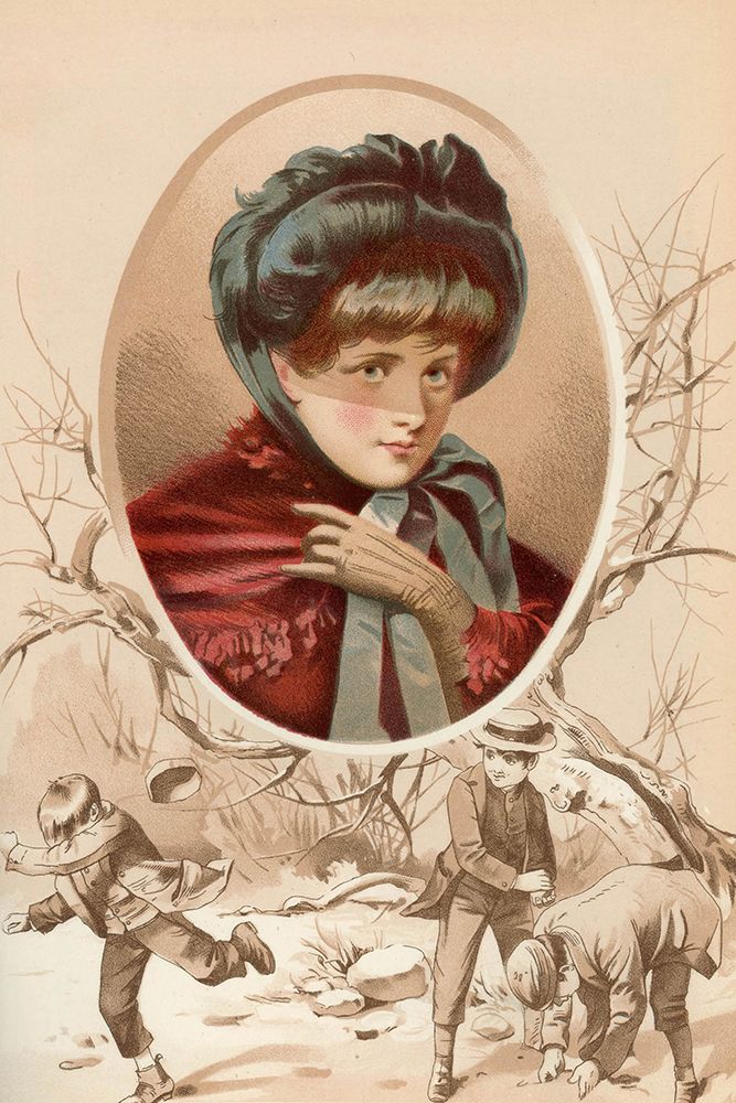 1887 vol.43 - Early winter Girl art print by London Almanack for $57.95 CAD