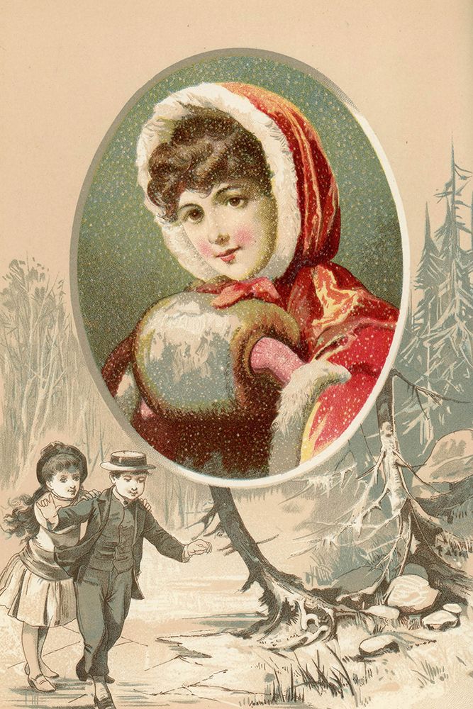 1887 vol.43 - Winter Girl art print by London Almanack for $57.95 CAD