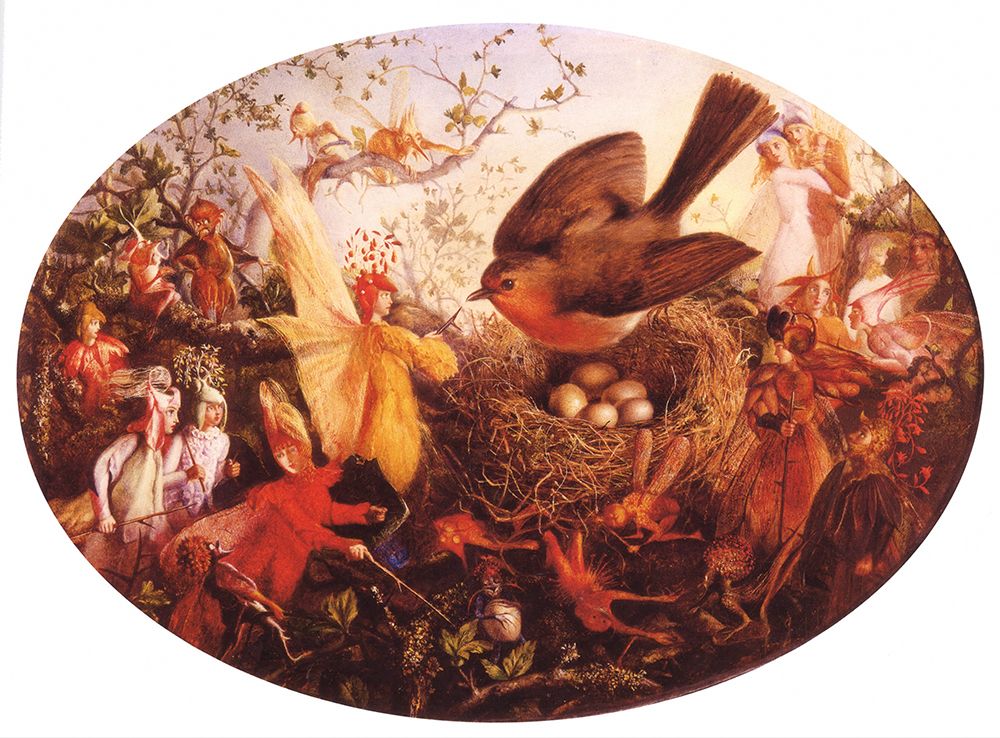 Robin Defending his Nest ca 1858 art print by John Anster Fitzgerald for $57.95 CAD