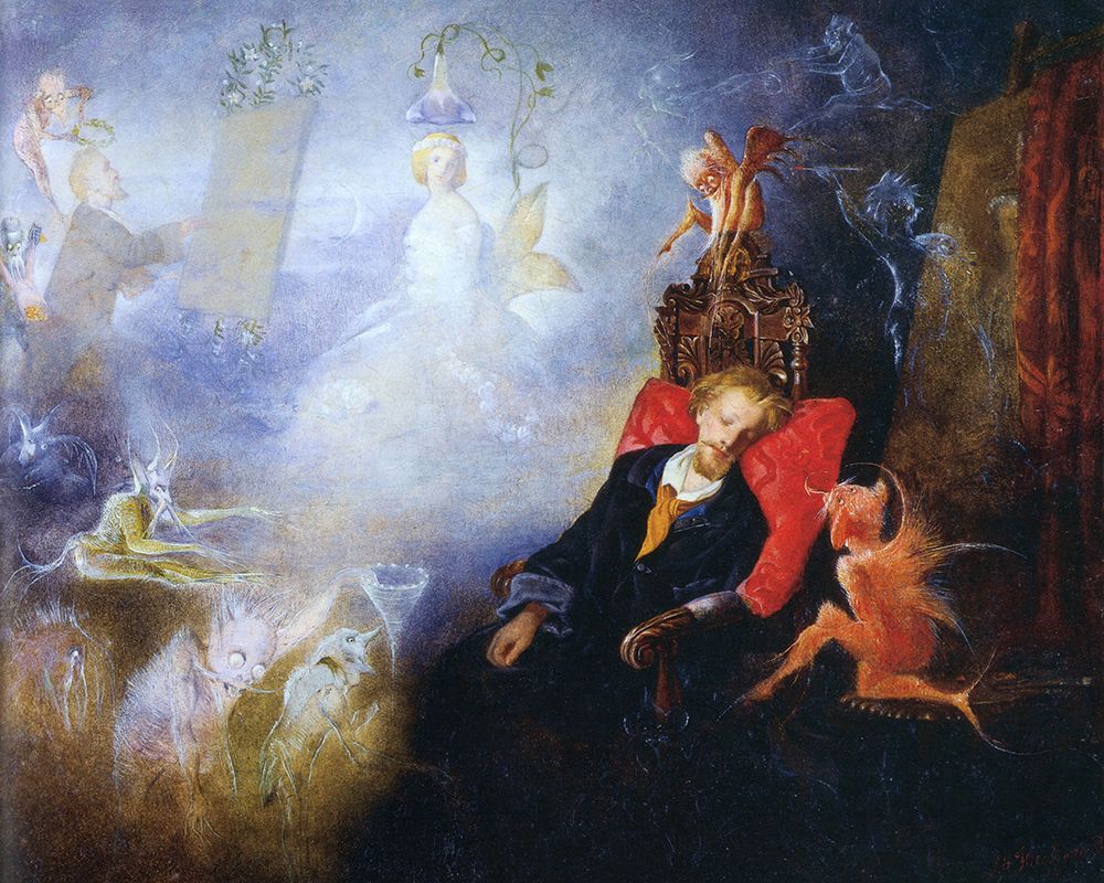 The Artists Dream 1857 art print by John Anster Fitzgerald for $57.95 CAD