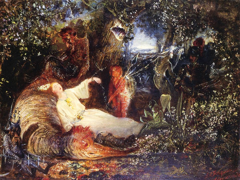 The Captive Dreamer 1856 art print by John Anster Fitzgerald for $57.95 CAD