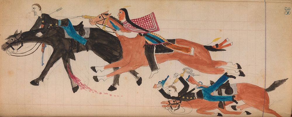 Southern and Northern Cheyenne Ledger 38 art print by The Maffet Ledger for $57.95 CAD