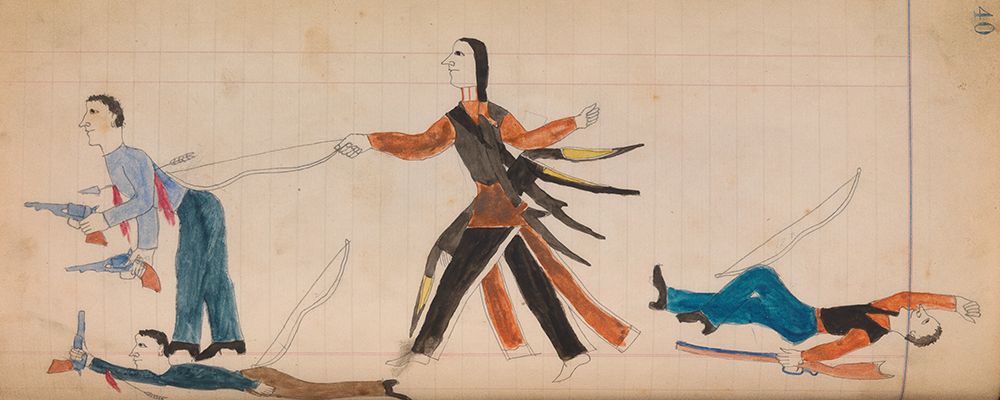 Southern and Northern Cheyenne Ledger 40 art print by The Maffet Ledger for $57.95 CAD