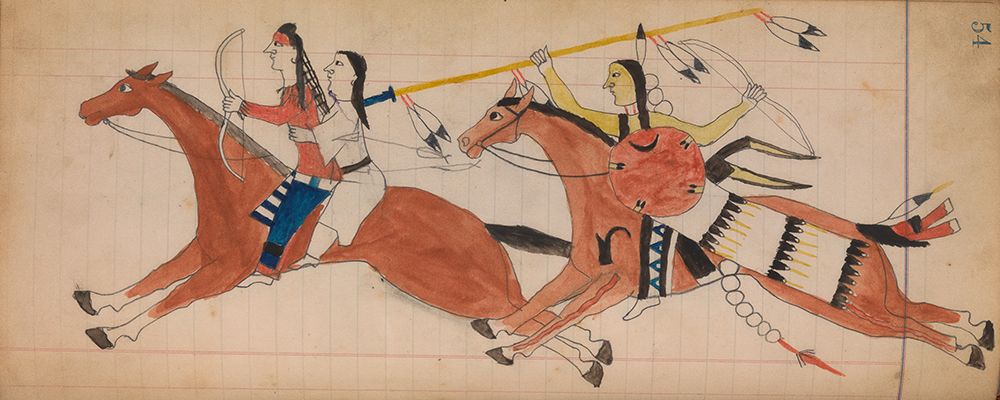 Southern and Northern Cheyenne Ledger 54 art print by The Maffet Ledger for $57.95 CAD