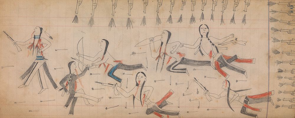 Southern and Northern Cheyenne Ledger 94 art print by The Maffet Ledger for $57.95 CAD