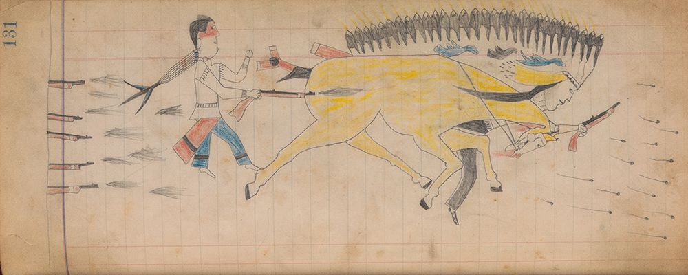 Southern and Northern Cheyenne Ledger 131 art print by The Maffet Ledger for $57.95 CAD