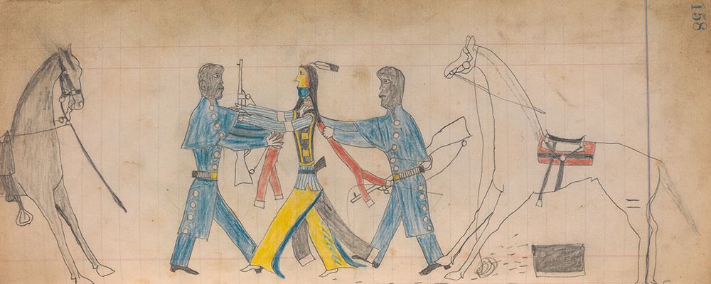 Southern and Northern Cheyenne Ledger 158 art print by The Maffet Ledger for $57.95 CAD