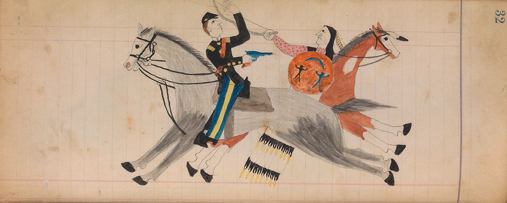 Southern and Northern Cheyenne Ledger 32 art print by The Maffet Ledger for $57.95 CAD