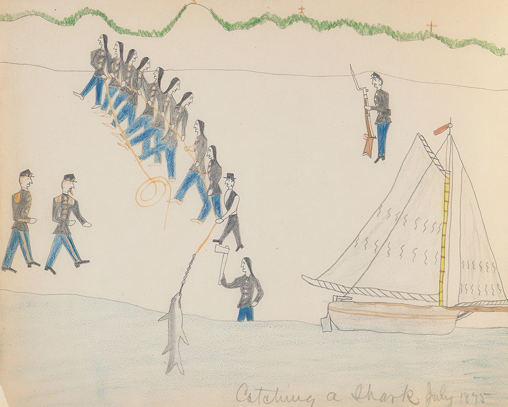 Catching a Shark 1875 art print by Bears Heart for $57.95 CAD
